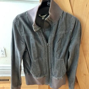 Rubbish Gray Corduroy Zip Jacket Medium
